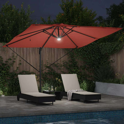 Roma Parasol Red 286 x 285 x 270 cm Aluminium and Polyester