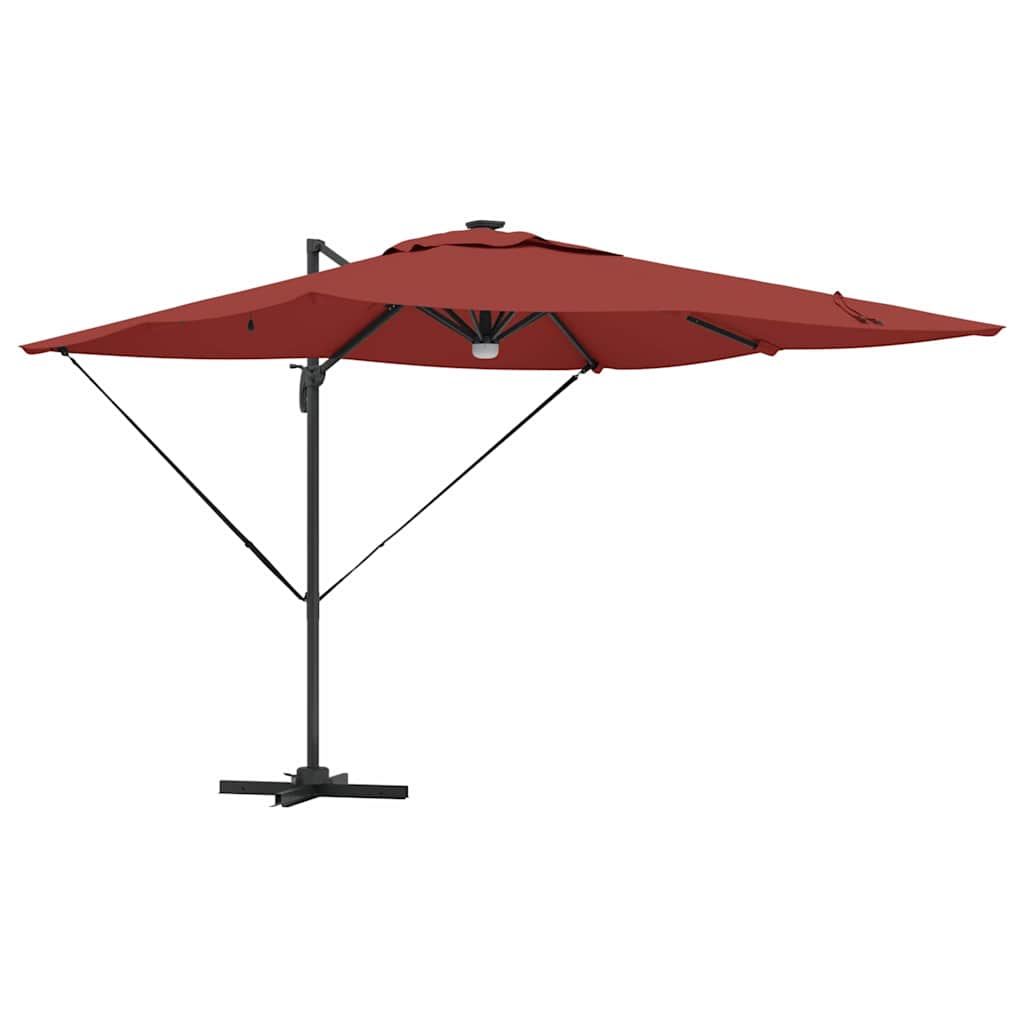 Roma Parasol Red 286 x 285 x 270 cm Aluminium and Polyester