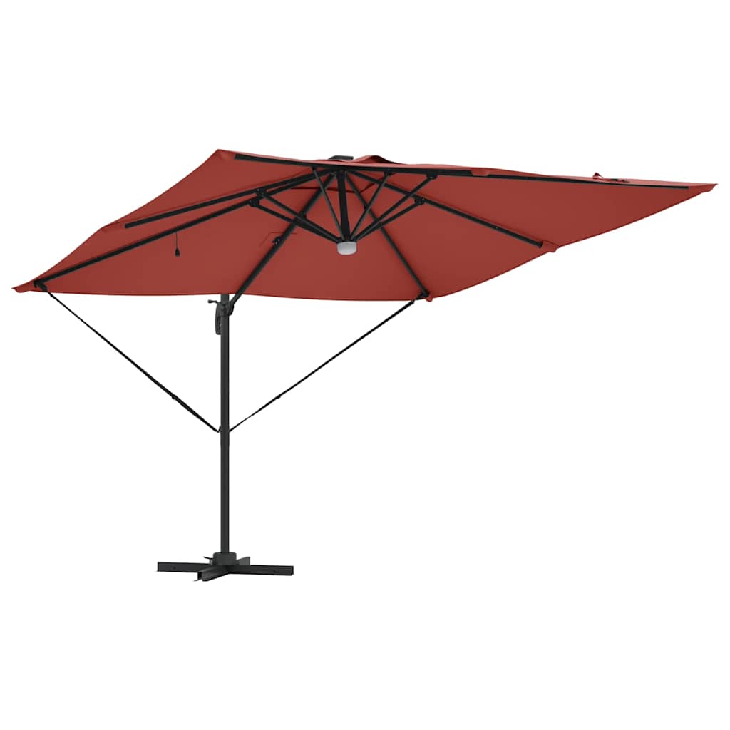 Roma Parasol Red 286 x 285 x 270 cm Aluminium and Polyester