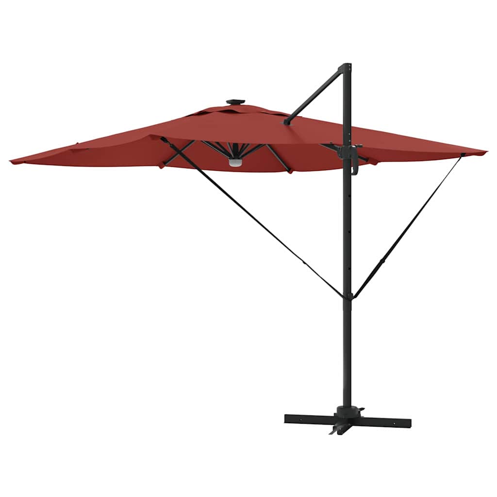 Roma Parasol Red 286 x 285 x 270 cm Aluminium and Polyester