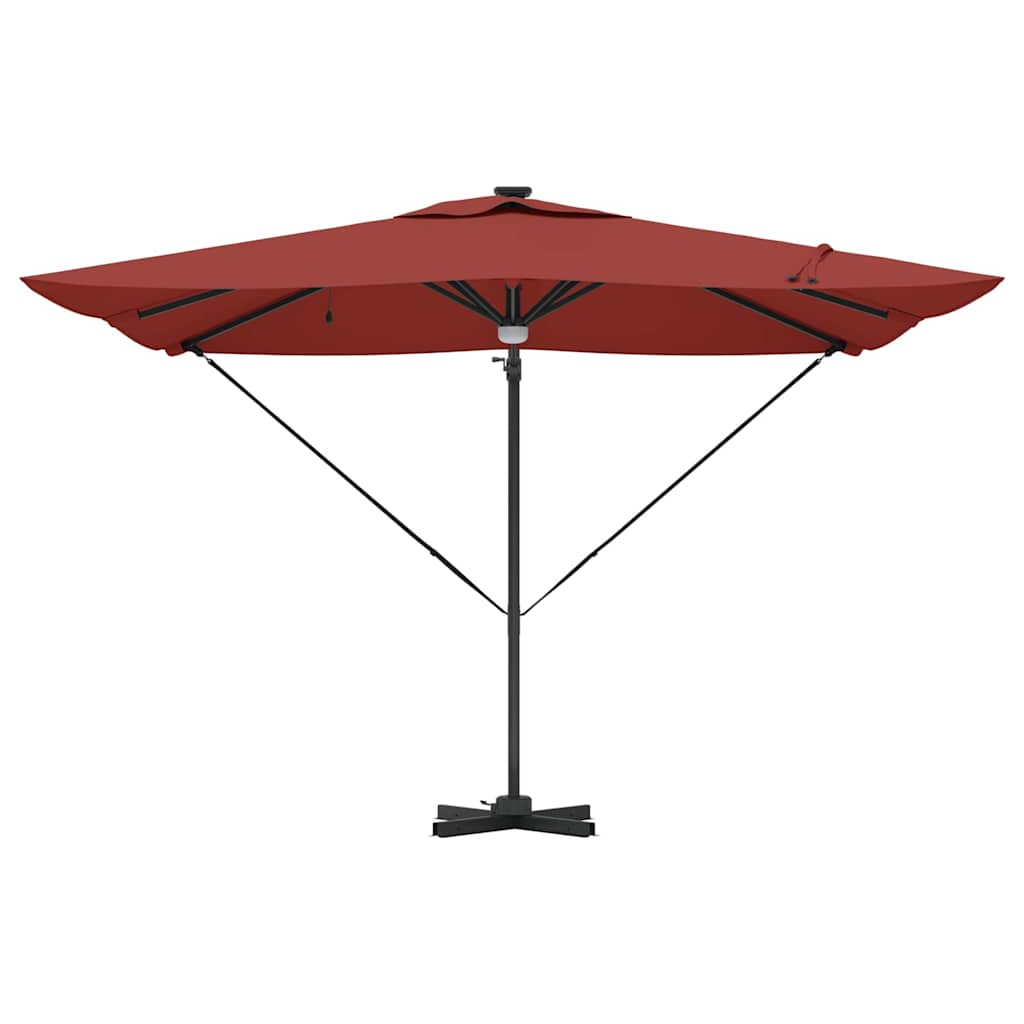 Roma Parasol Red 286 x 285 x 270 cm Aluminium and Polyester