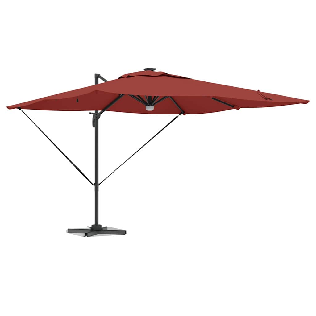 Roma Parasol Red 286 x 285 x 270 cm Aluminium and Polyester