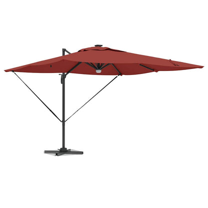 Roma Parasol Red 286 x 285 x 270 cm Aluminium and Polyester