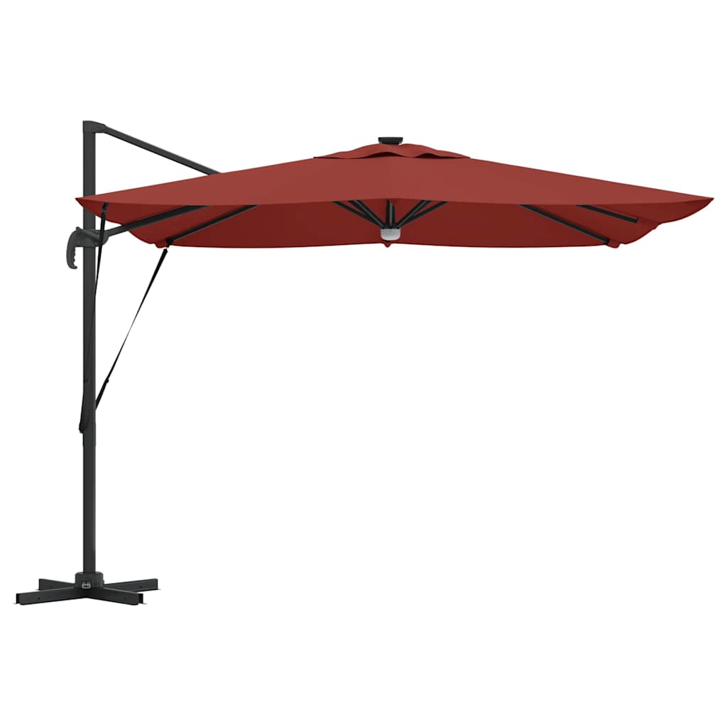 Roma Parasol Red 286 x 285 x 270 cm Aluminium and Polyester