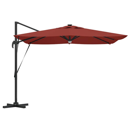 Roma Parasol Red 286 x 285 x 270 cm Aluminium and Polyester