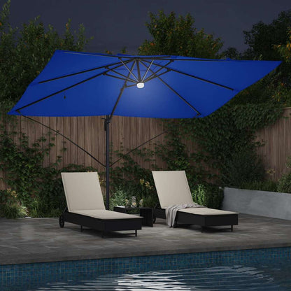 Cantilever Roma Parasol Blue and Black 352 x 251 x 265 cm