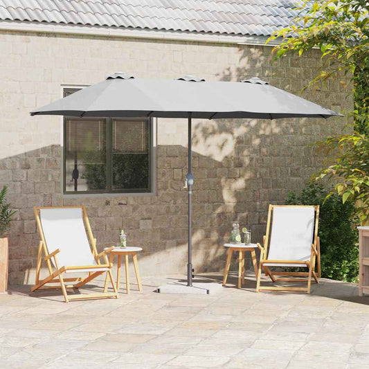 Garden Parasol Sand 370 x 197 x 239 cm Powder-coated steel