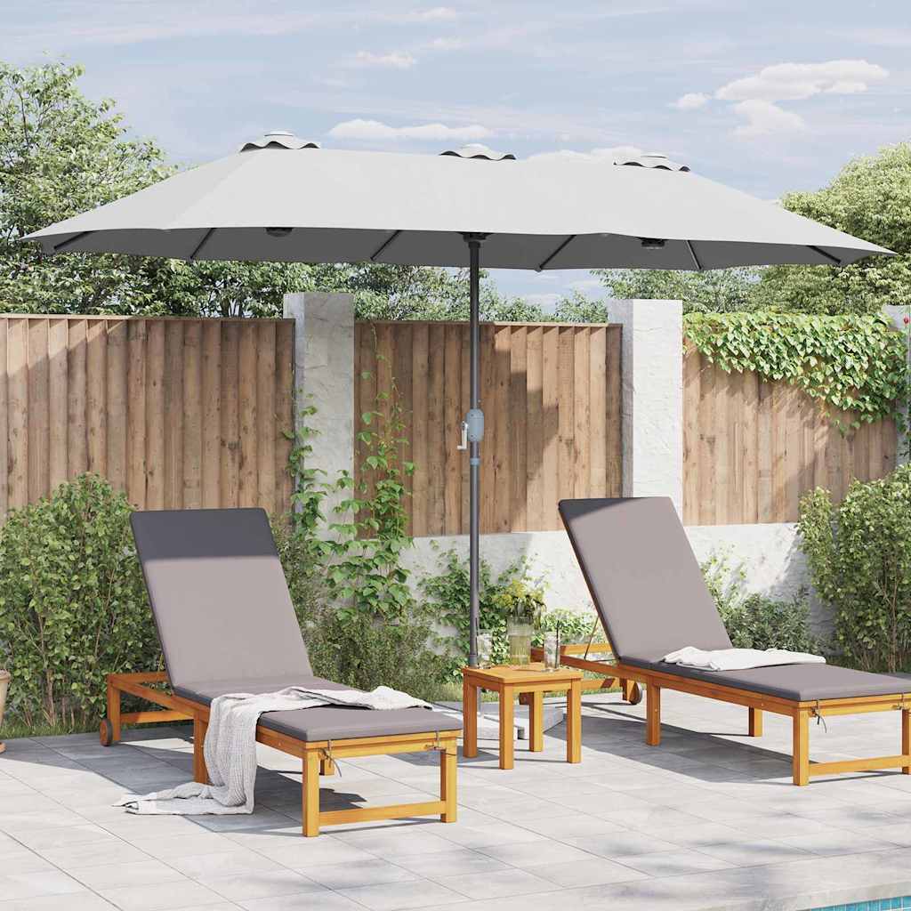 Garden Parasol Sand 370 x 197 x 239 cm Powder-coated steel