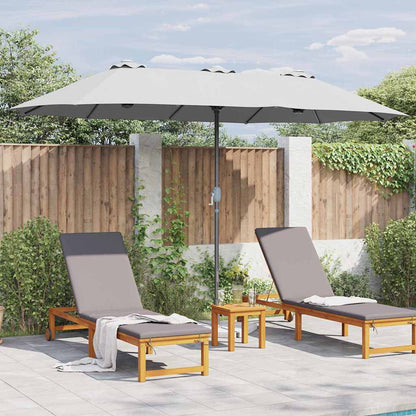 Garden Parasol Sand 370 x 197 x 239 cm Powder-coated steel