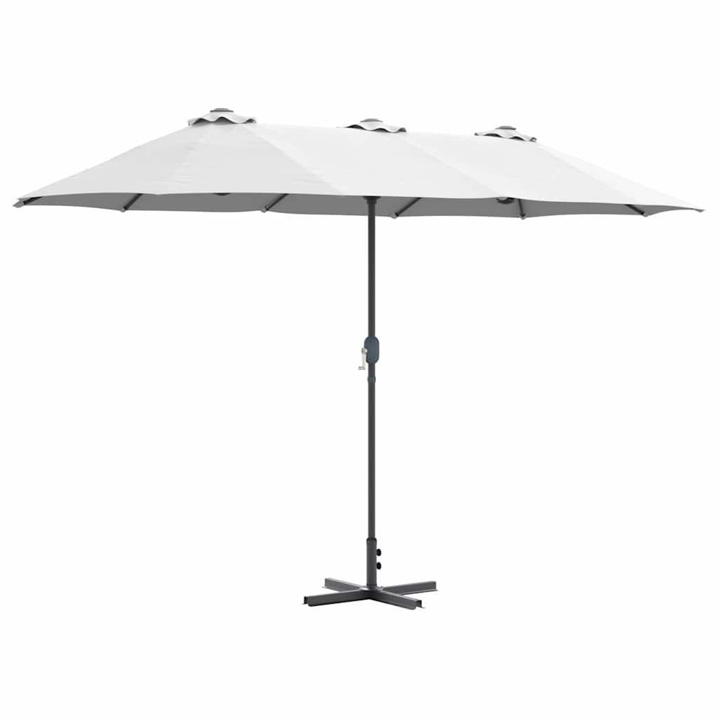 Garden Parasol Sand 370 x 197 x 239 cm Powder-coated steel