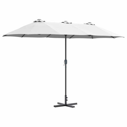 Garden Parasol Sand 370 x 197 x 239 cm Powder-coated steel