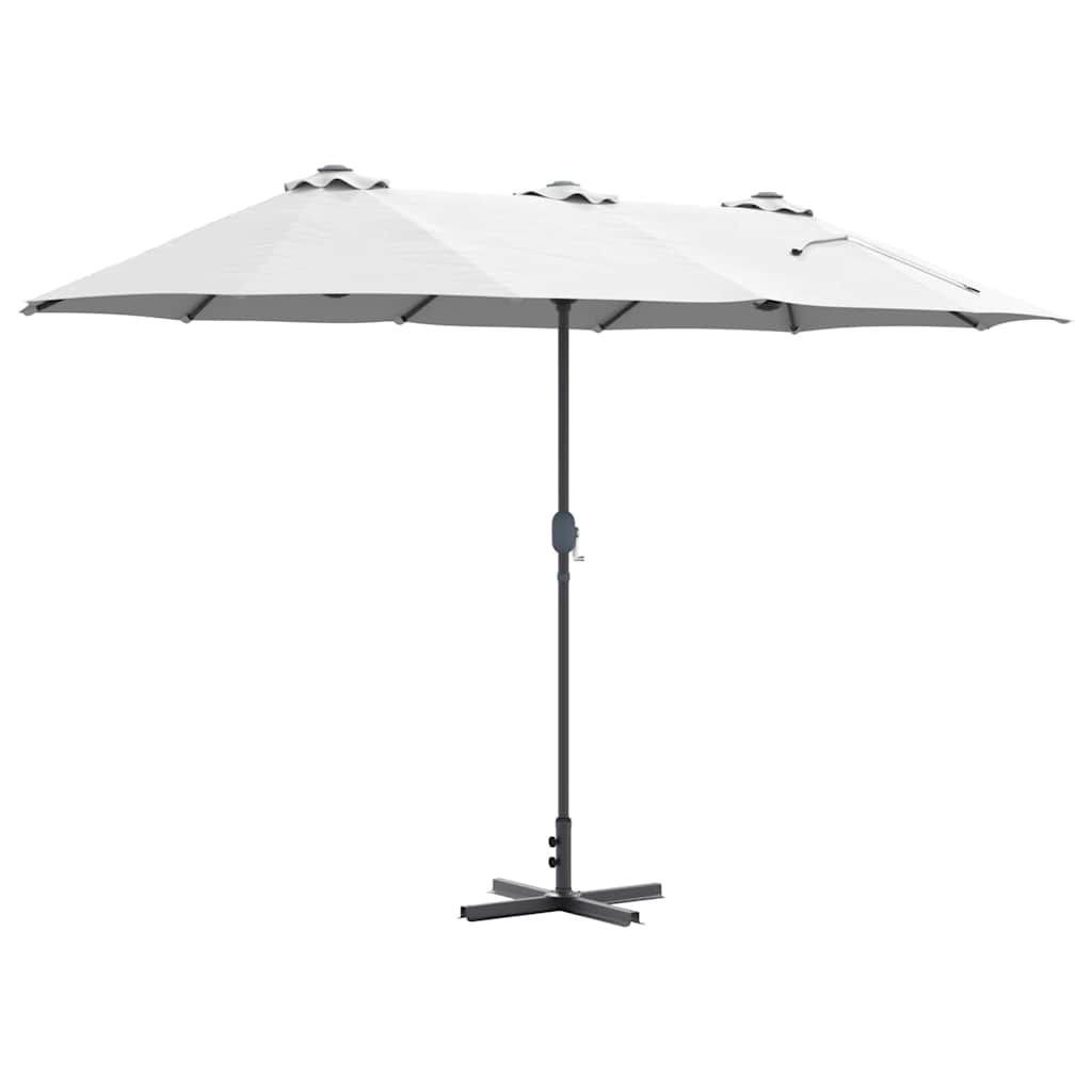 Garden Parasol Sand 370 x 197 x 239 cm Powder-coated steel