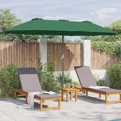 Garden Parasol Green 370 x 197 x 239 cm Powder-coated steel