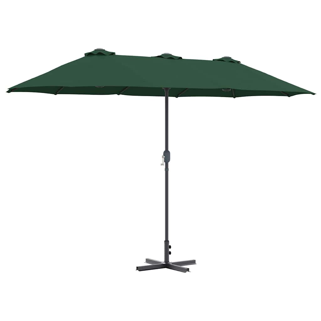 Garden Parasol Green 370 x 197 x 239 cm Powder-coated steel