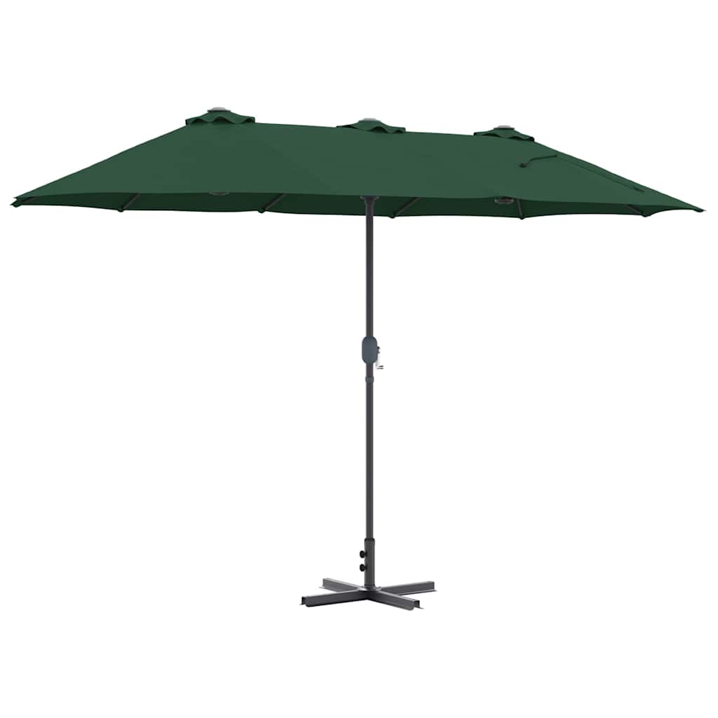 Garden Parasol Green 370 x 197 x 239 cm Powder-coated steel