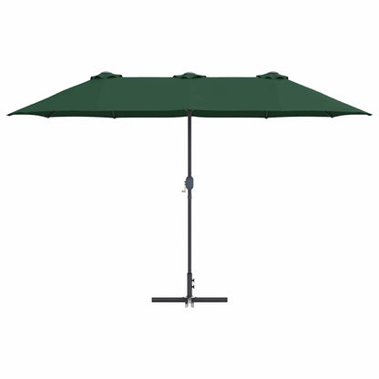 Garden Parasol Green 370 x 197 x 239 cm Powder-coated steel