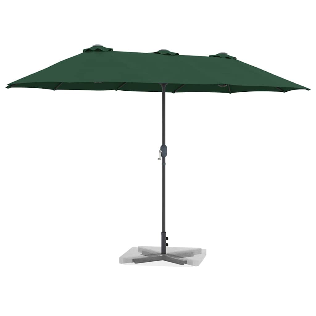 Garden Parasol Green 370 x 197 x 239 cm Powder-coated steel
