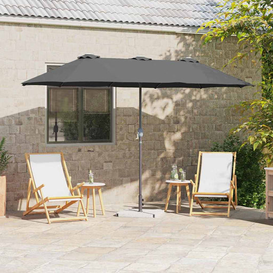 Garden Parasol Anthracite 370 x 197 x 239 cm