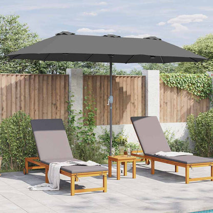 Garden Parasol Anthracite 370 x 197 x 239 cm