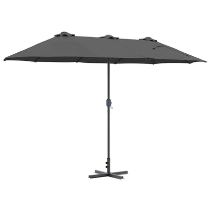 Garden Parasol Anthracite 370 x 197 x 239 cm