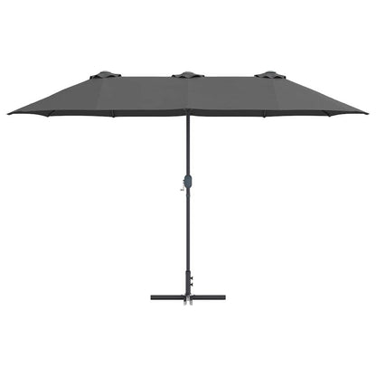 Garden Parasol Anthracite 370 x 197 x 239 cm
