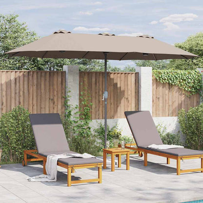 Garden Parasol Taupe 370 x 197 x 239 cm Powder-coated steel