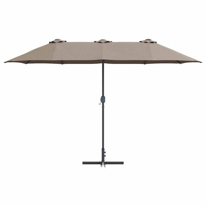 Garden Parasol Taupe 370 x 197 x 239 cm Powder-coated steel