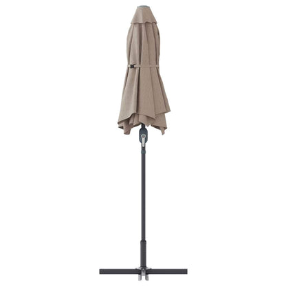 Garden Parasol Taupe 370 x 197 x 239 cm Powder-coated steel