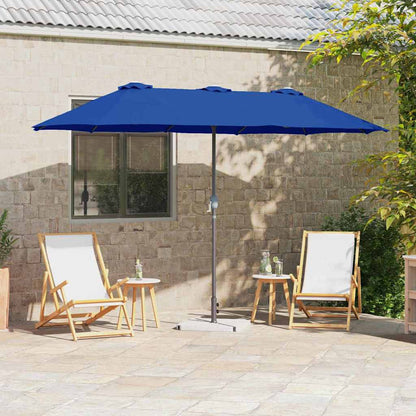 Garden Parasol Blue 370 x 197 x 239 cm Powder-coated steel