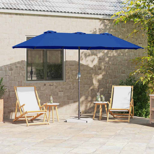 Garden Parasol Blue 370 x 197 x 239 cm Powder-coated steel