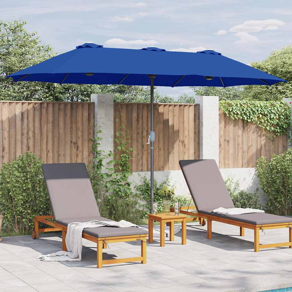 Garden Parasol Blue 370 x 197 x 239 cm Powder-coated steel