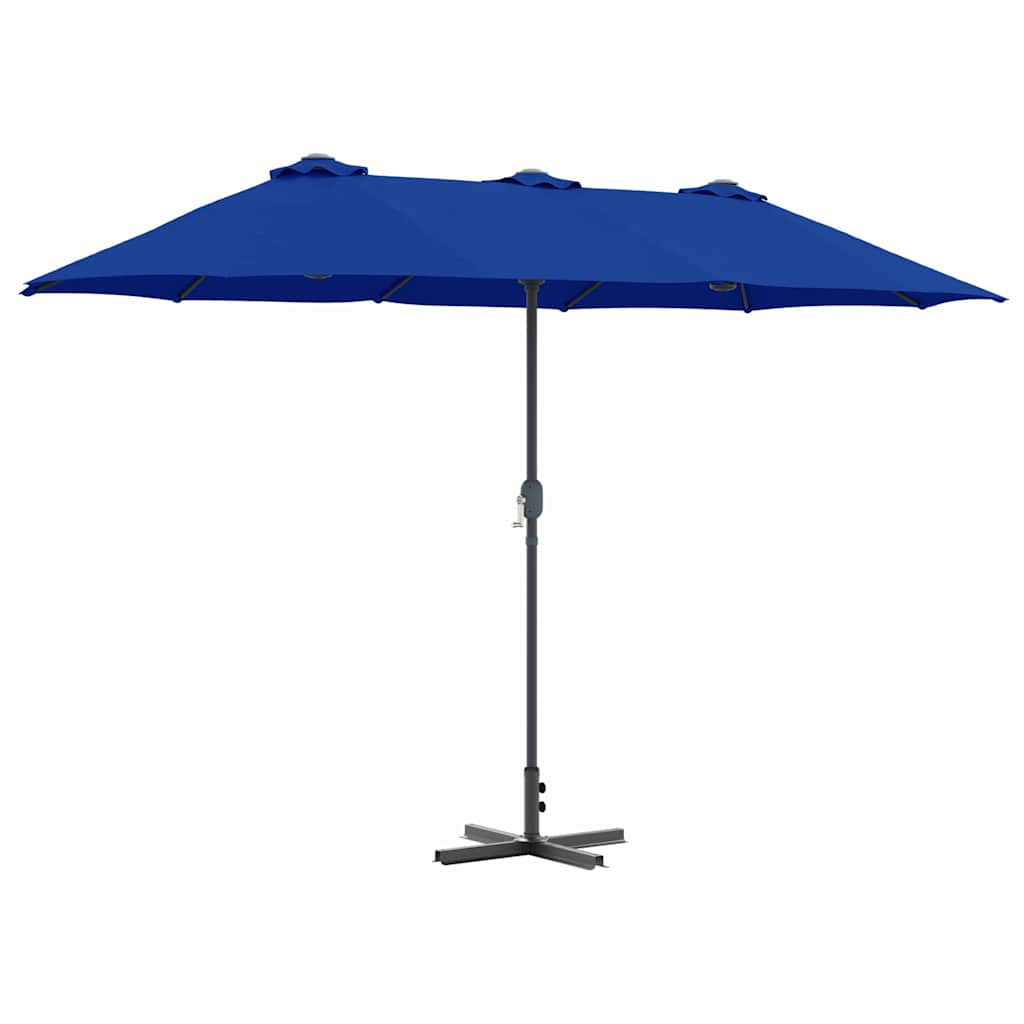 Garden Parasol Blue 370 x 197 x 239 cm Powder-coated steel