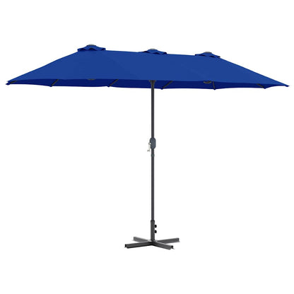 Garden Parasol Blue 370 x 197 x 239 cm Powder-coated steel