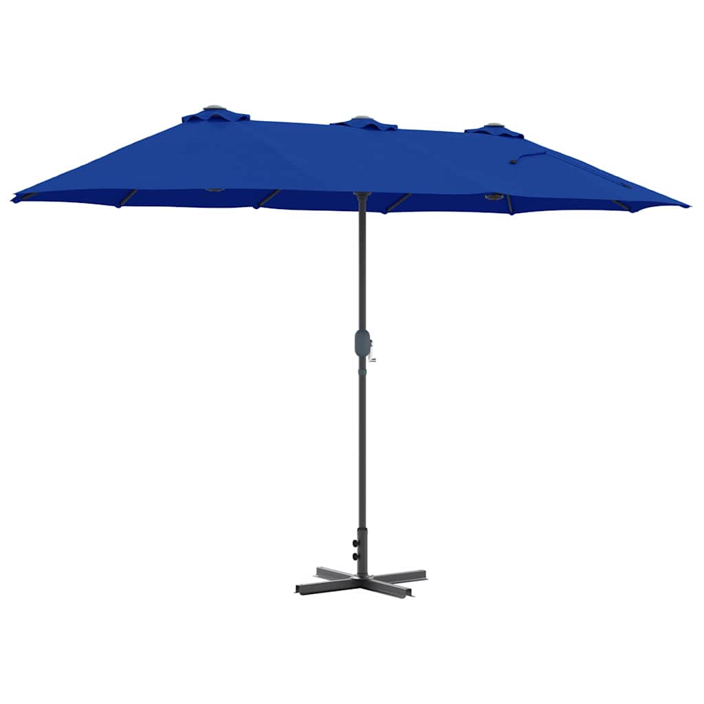 Garden Parasol Blue 370 x 197 x 239 cm Powder-coated steel
