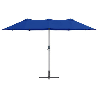 Garden Parasol Blue 370 x 197 x 239 cm Powder-coated steel