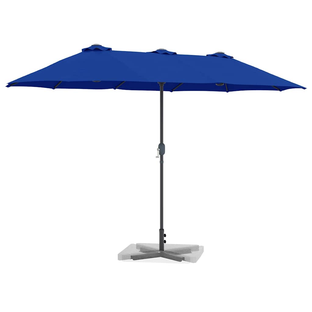 Garden Parasol Blue 370 x 197 x 239 cm Powder-coated steel
