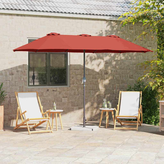 Garden Parasol Terracotta 370 x 197 x 239 cm