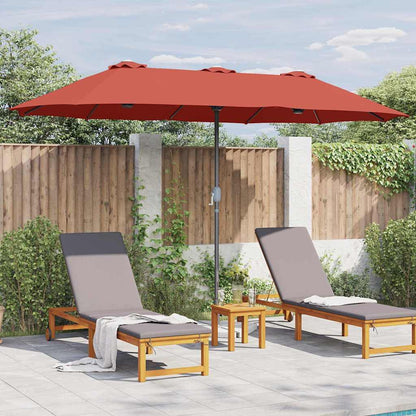 Garden Parasol Terracotta 370 x 197 x 239 cm