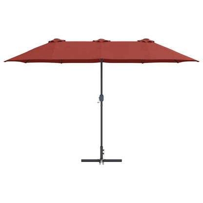 Garden Parasol Terracotta 370 x 197 x 239 cm
