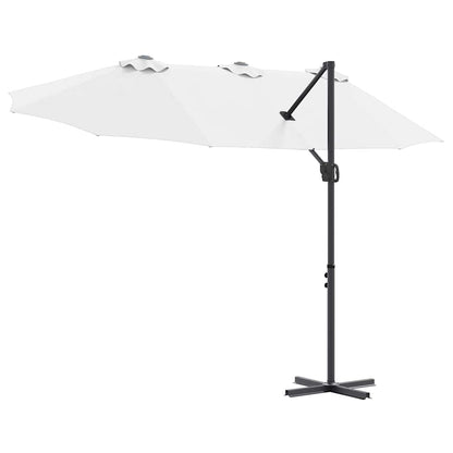 Garden Cantilever Parasol Sand 372 x 198 x 243 cm