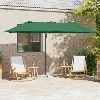 Garden Cantilever Parasol Green 372 x 198 x 243 cm