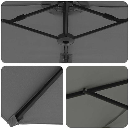 Garden Cantilever Parasol Anthracite 372 x 198 x 243 cm