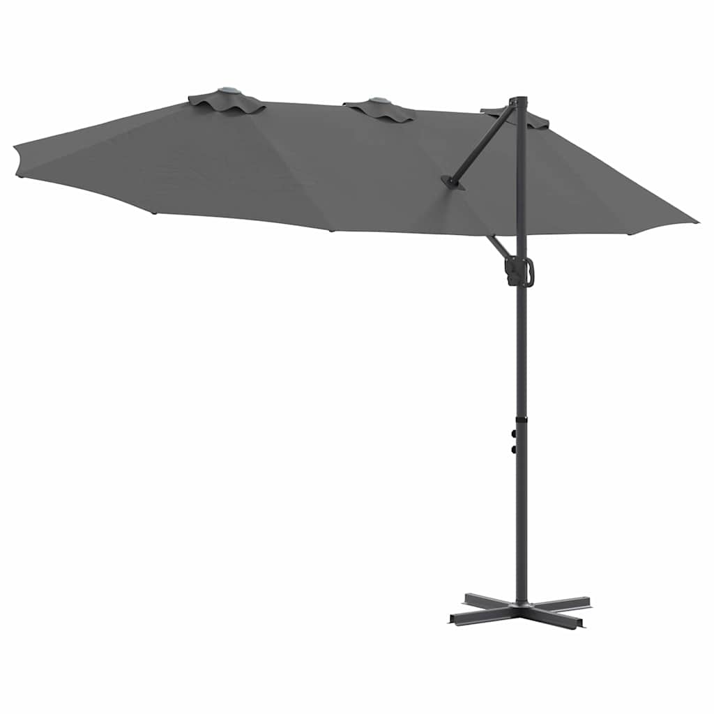 Garden Cantilever Parasol Anthracite 372 x 198 x 243 cm