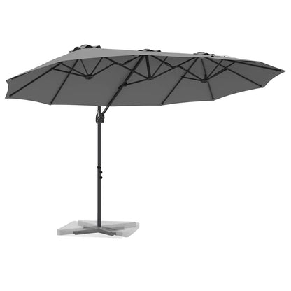 Garden Cantilever Parasol Anthracite 372 x 198 x 243 cm