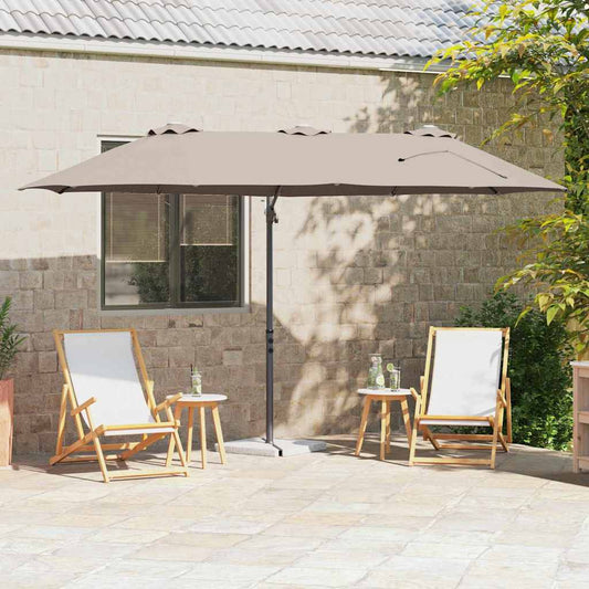 Garden Cantilever Parasol Taupe 372 x 198 x 243 cm