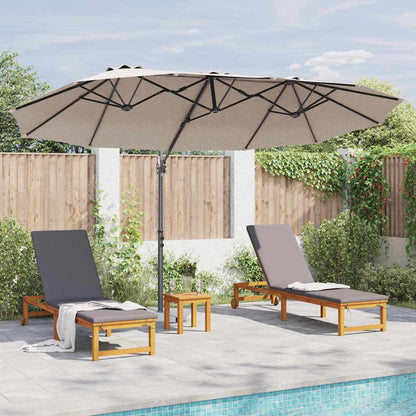 Garden Cantilever Parasol Taupe 372 x 198 x 243 cm