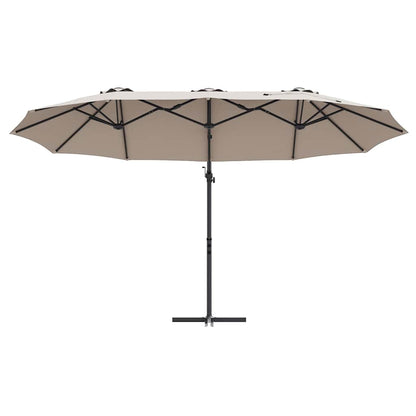 Garden Cantilever Parasol Taupe 372 x 198 x 243 cm