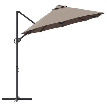 Garden Cantilever Parasol Taupe 372 x 198 x 243 cm