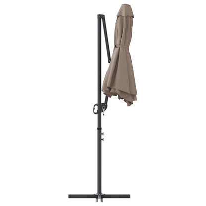 Garden Cantilever Parasol Taupe 372 x 198 x 243 cm
