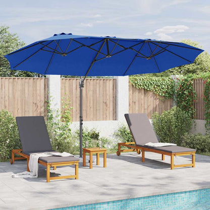 Garden Cantilever Parasol Azure blue 372 x 198 x 243 cm